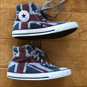 British Flag kids Converse All Star size 2